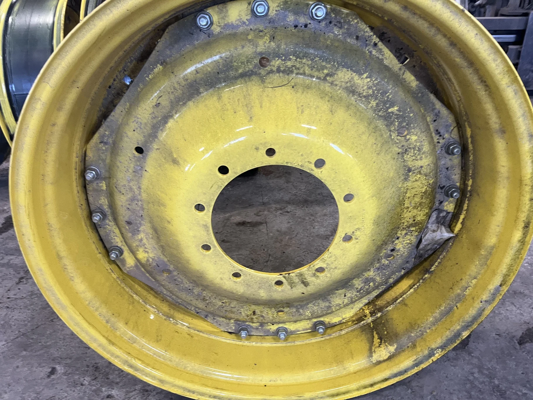 Take-Off 12 X 38 10-13.19-11.07 4" Draw Waffle Yellow Wheel w/ Disc