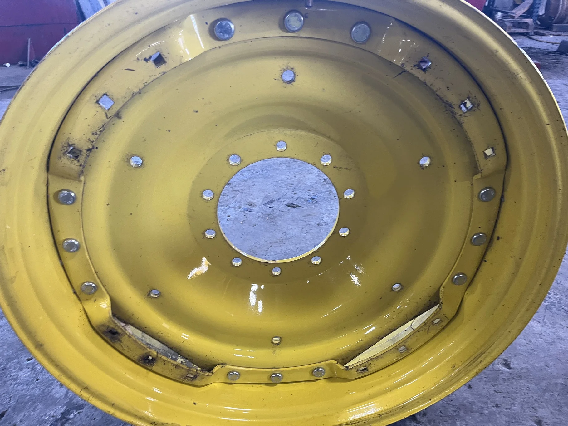 Take-Off 12 X 38 10-13.19-11.07 4" Draw Waffle Yellow Wheel w/ Disc image 2