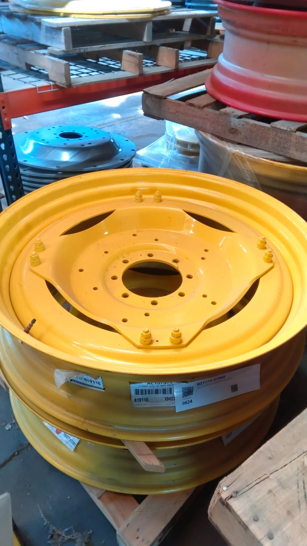 Take-Off 10 X 42 8-10.82-8.748 4/2 Rail Ag Yellow Wheel w/ Disc image 3