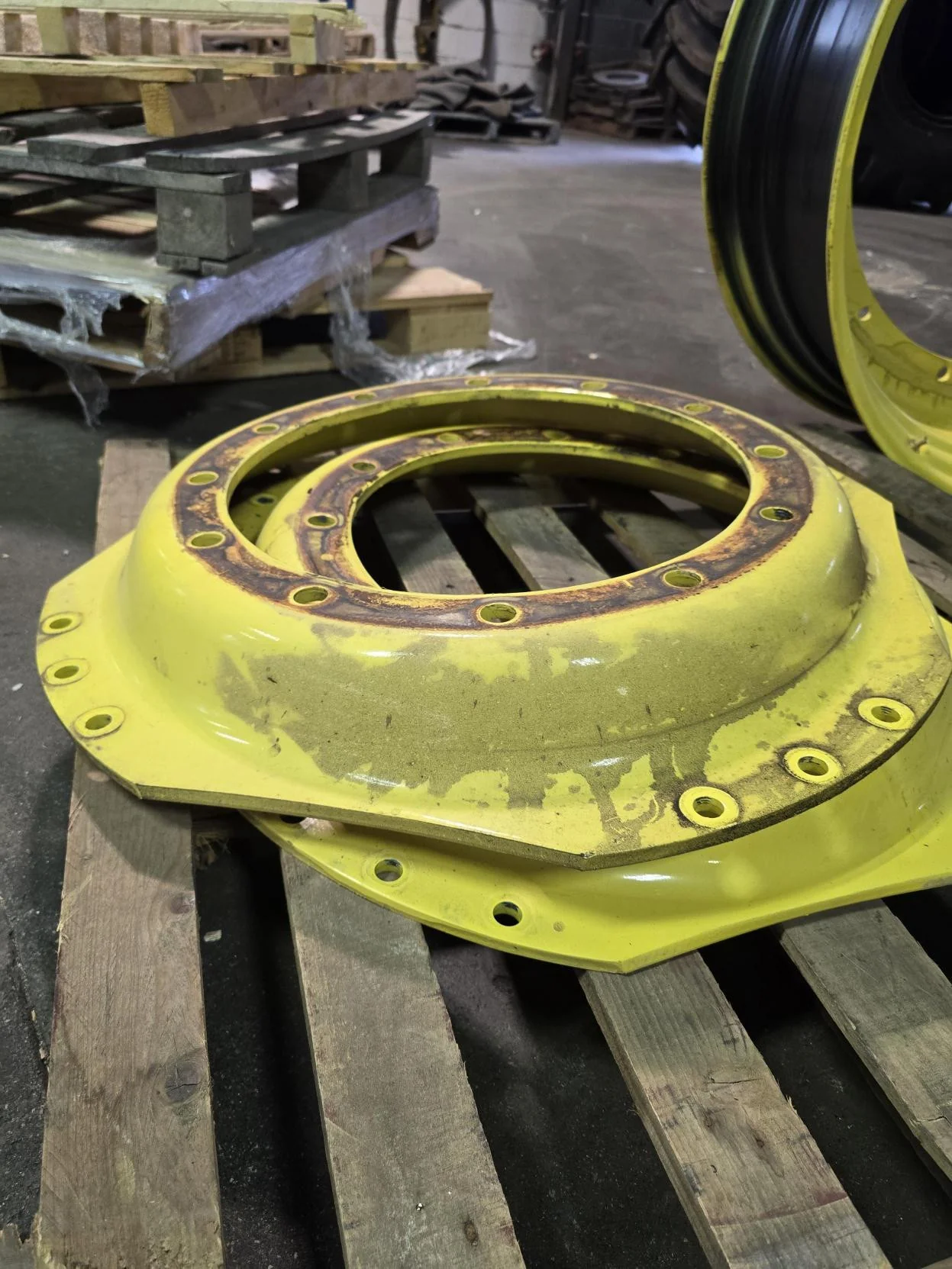 Used 34" Disc 12-19.685-17.651 Waffle 3 Bolt Yellow image 2