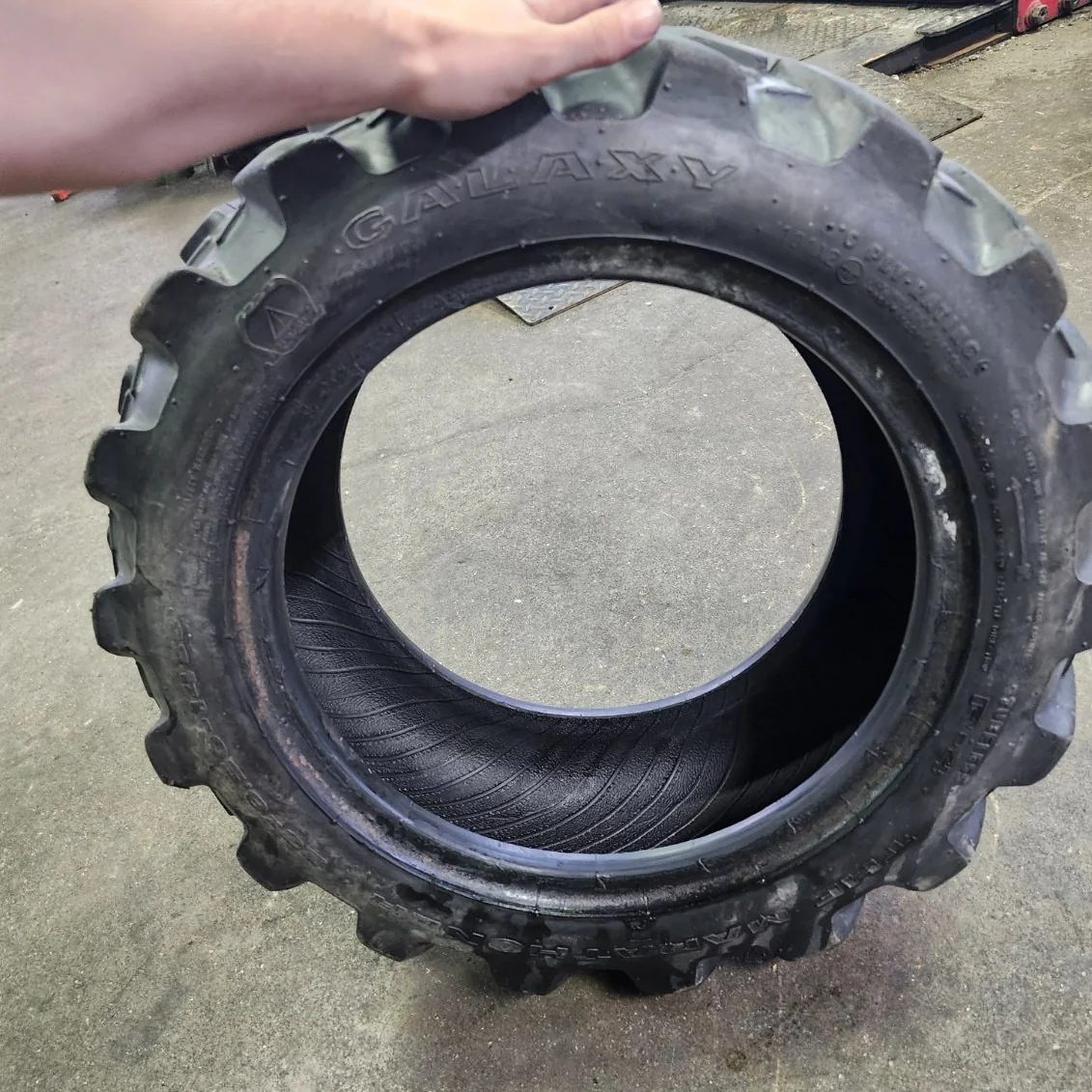 Used 23x8.50-14 6PLY Galaxy Marathoner TL R-4 85-90%