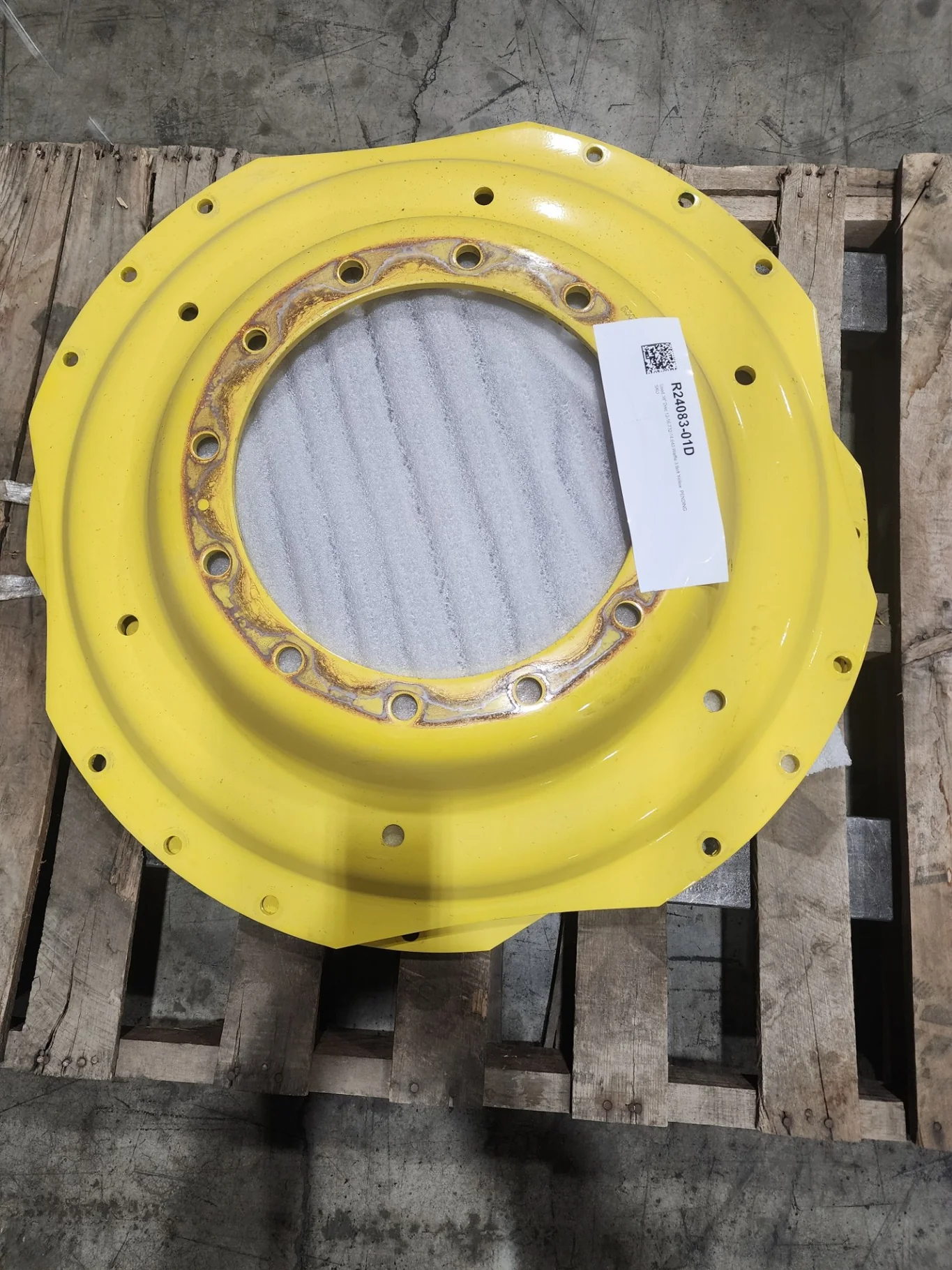 Used 38" Disc 12-16.732-14.640 Waffle 3 Bolt Yellow