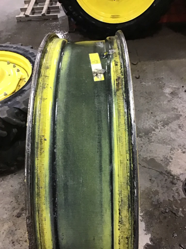 Used 12 x 54 Titan Rim&Rail 12-32.047-30.078 John Deere Yellow Wheel image 3