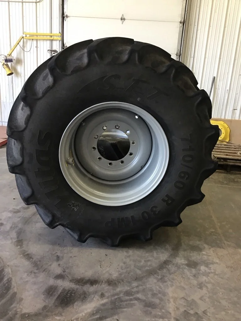 Used 710/60R30 162A8 Mitas SFT TL I-3 75-80% On 23 x 30 10-13.19-11.07 Combine Agco Gray Wheel