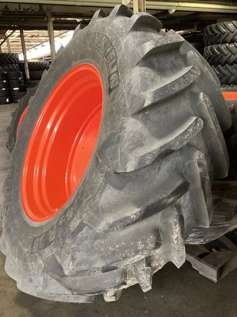Take-Off 650/65R38 157D Michelin Multibib TL R-1W 95-100% On 20 X 38 8-10.82-8.78 Fendt Red  Wheel image 3