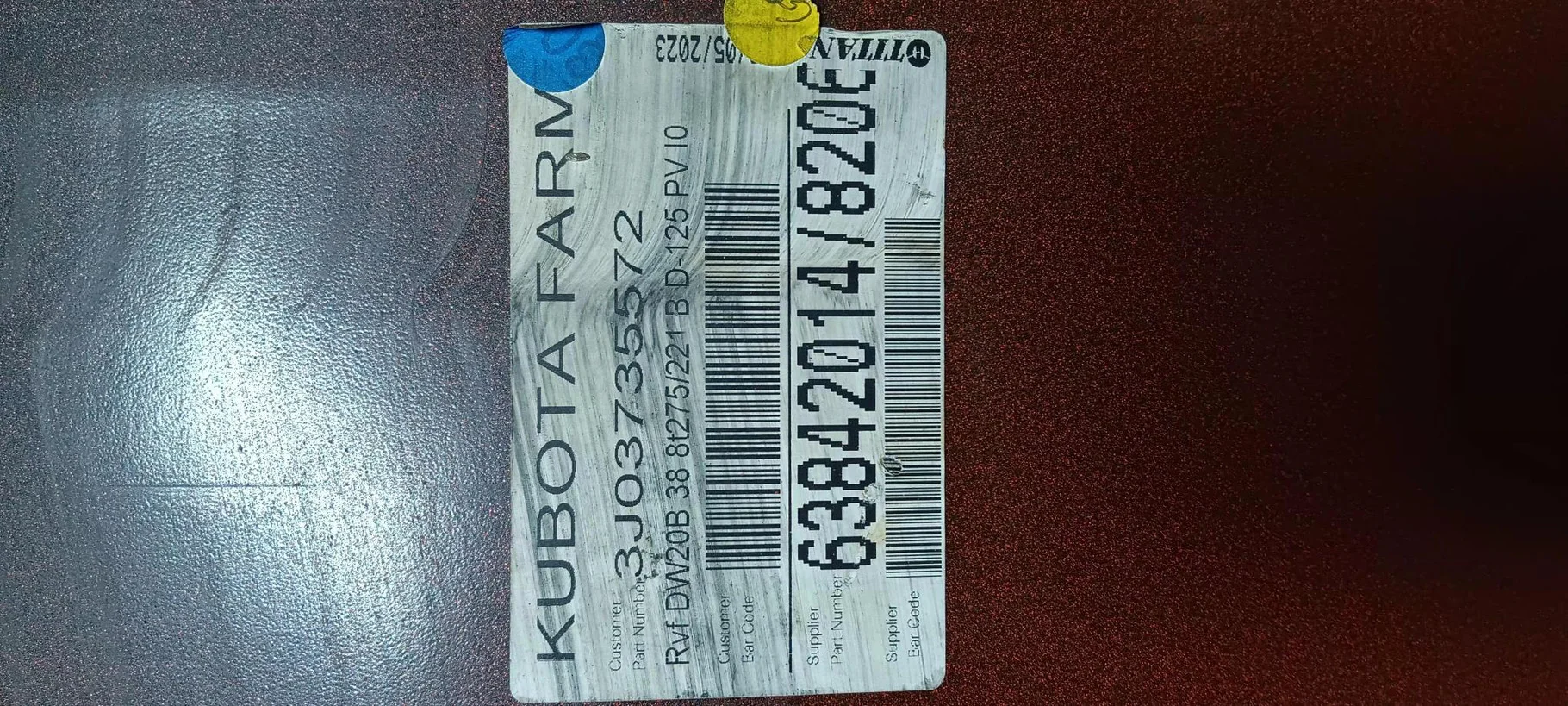Take-Off 20 X 38 8-10.82-8.78 Kubota Orange Wheel image 3