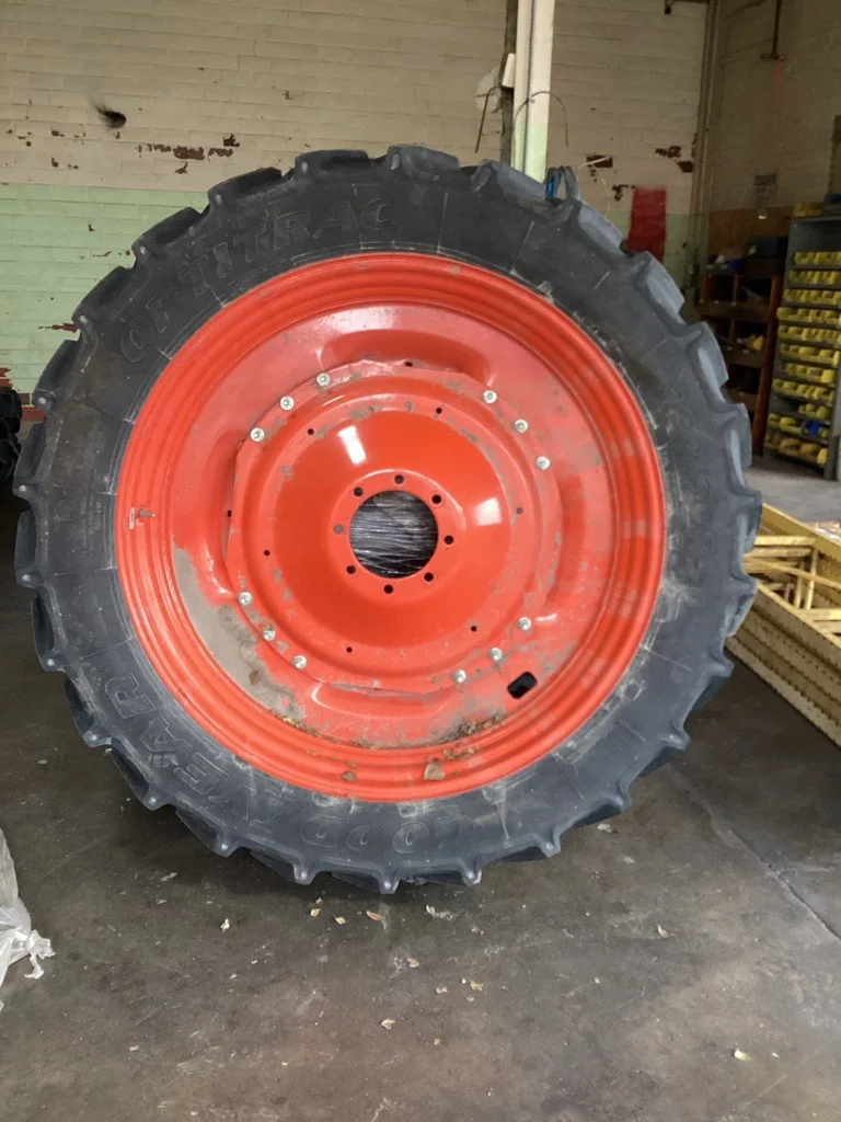 Used 320/90R50 148D Goodyear Optitrac TL R-1W 90-95% On 10 x 50 (8-10.82-8.78) Waffle 3 Bolt/Disc