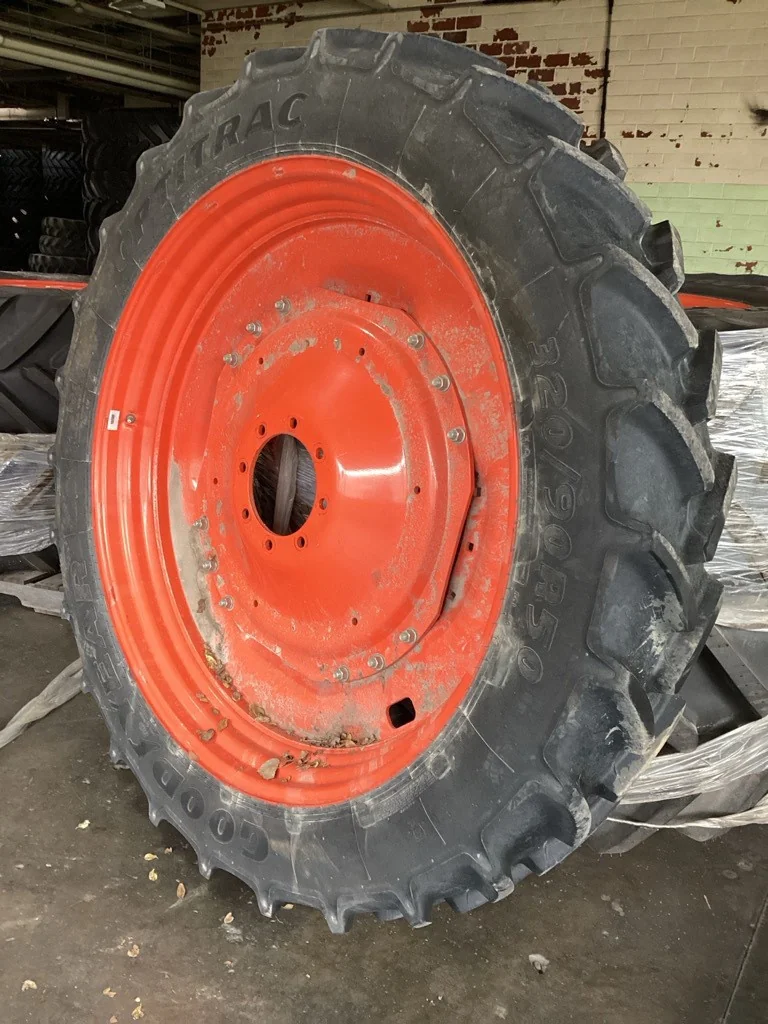 Used 320/90R50 148D Goodyear Optitrac TL R-1W 90-95% On 10 x 50 (8-10.82-8.78) Waffle 3 Bolt/Disc image 2