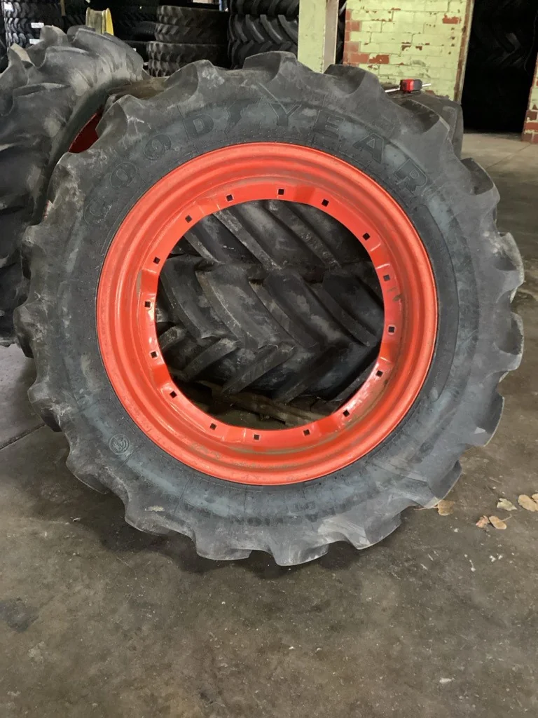 Used 320/85R34 133A8 Goodyear STR DT800 TL R-1W 85-90% On 10 x 34 (8-29.375-27.375) Waffle 2 Bolt