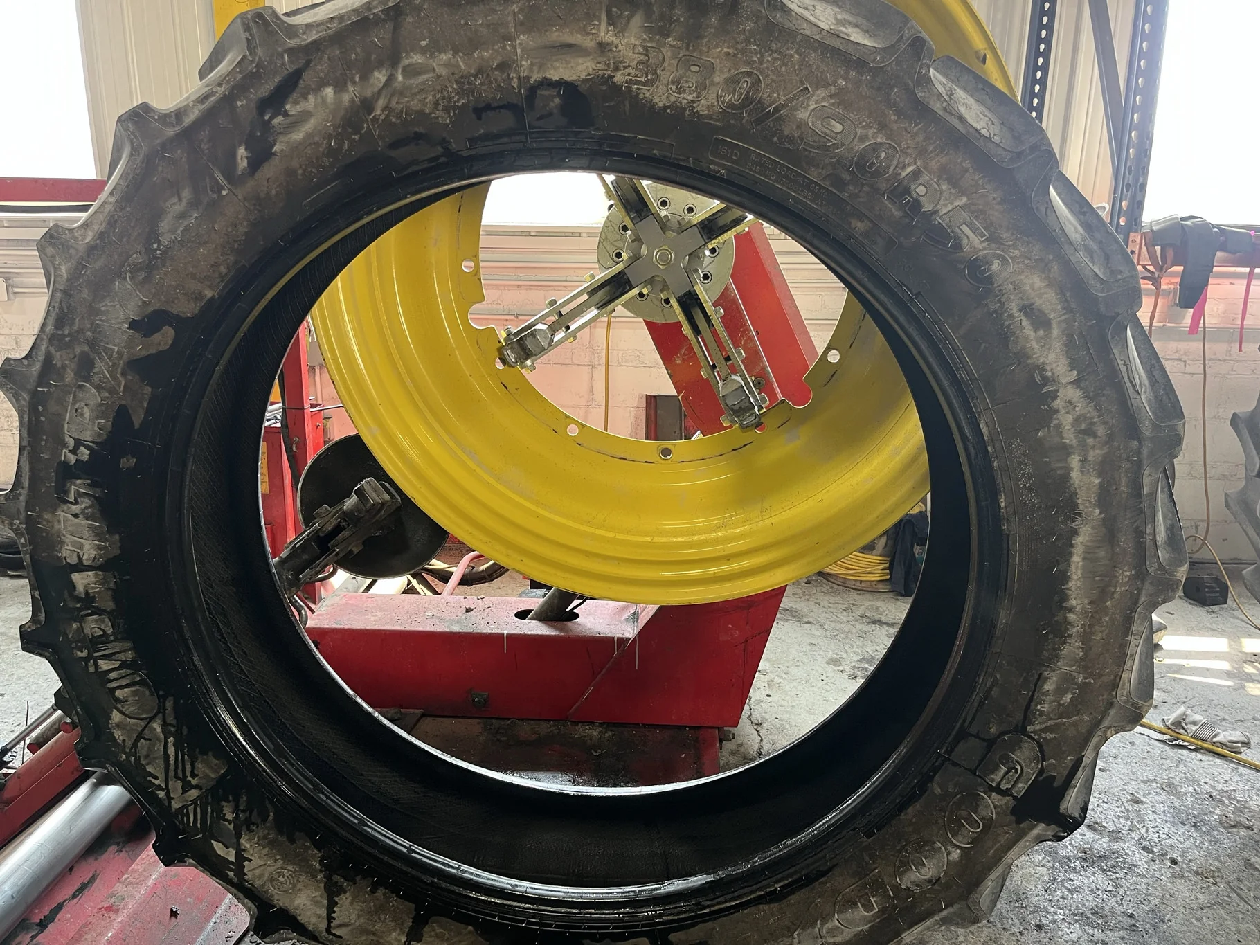 Used 380/90R50 151D Goodyear Optitrac TL R-1W 80-85% image 2