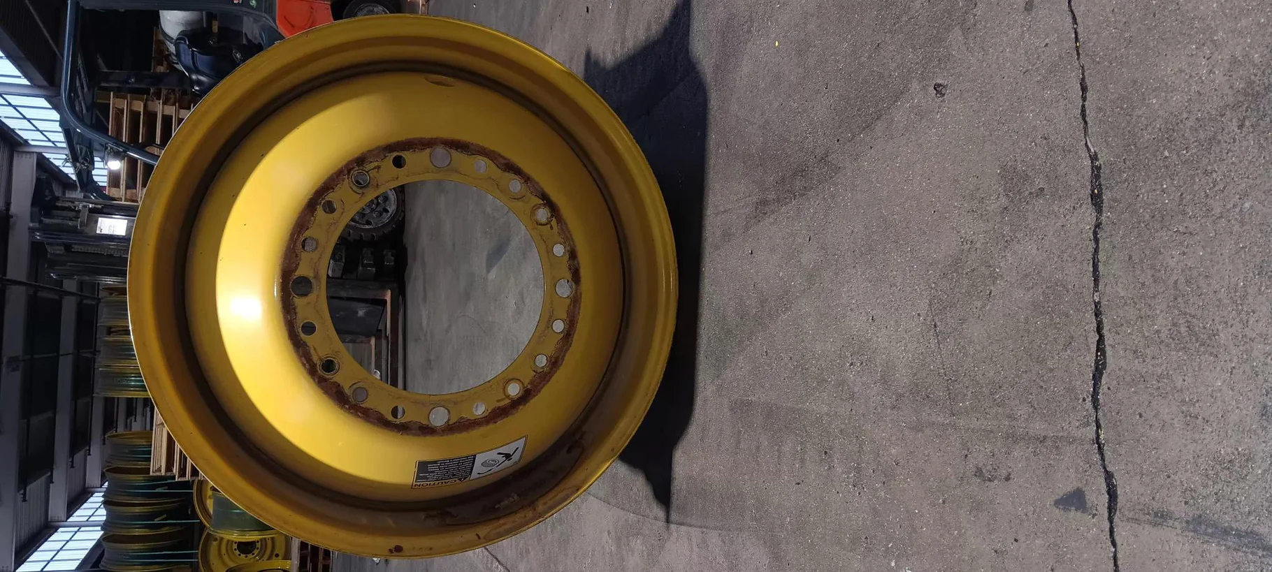 Used 23 X 38 20-18.5-15.3125 X9 Dolly Dual Yellow Wheel image 2