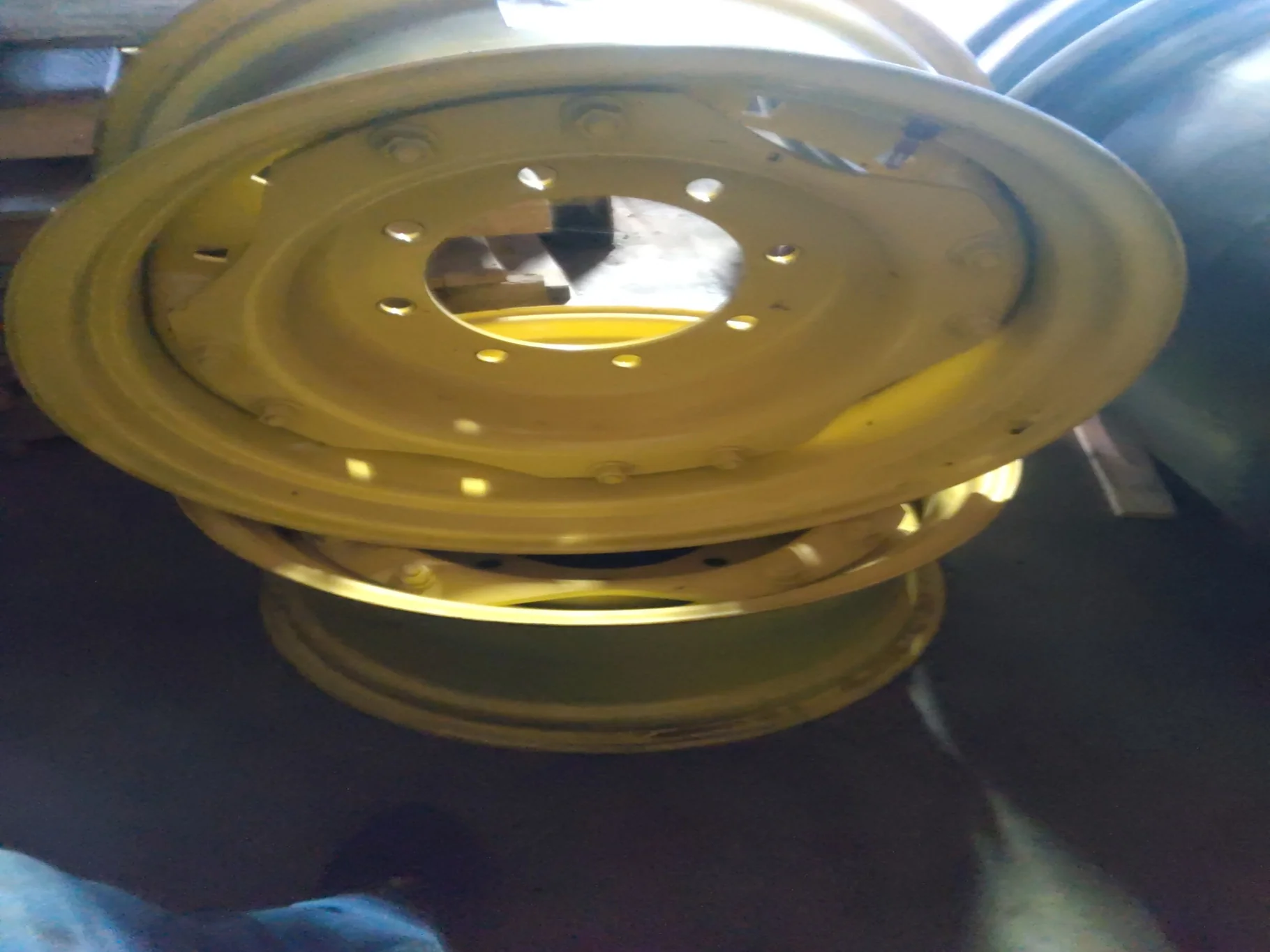 Take-Off 12 x 24 8-10.82-8.78 Waffle 2 Bolt Yellow Wheel w/ Disc