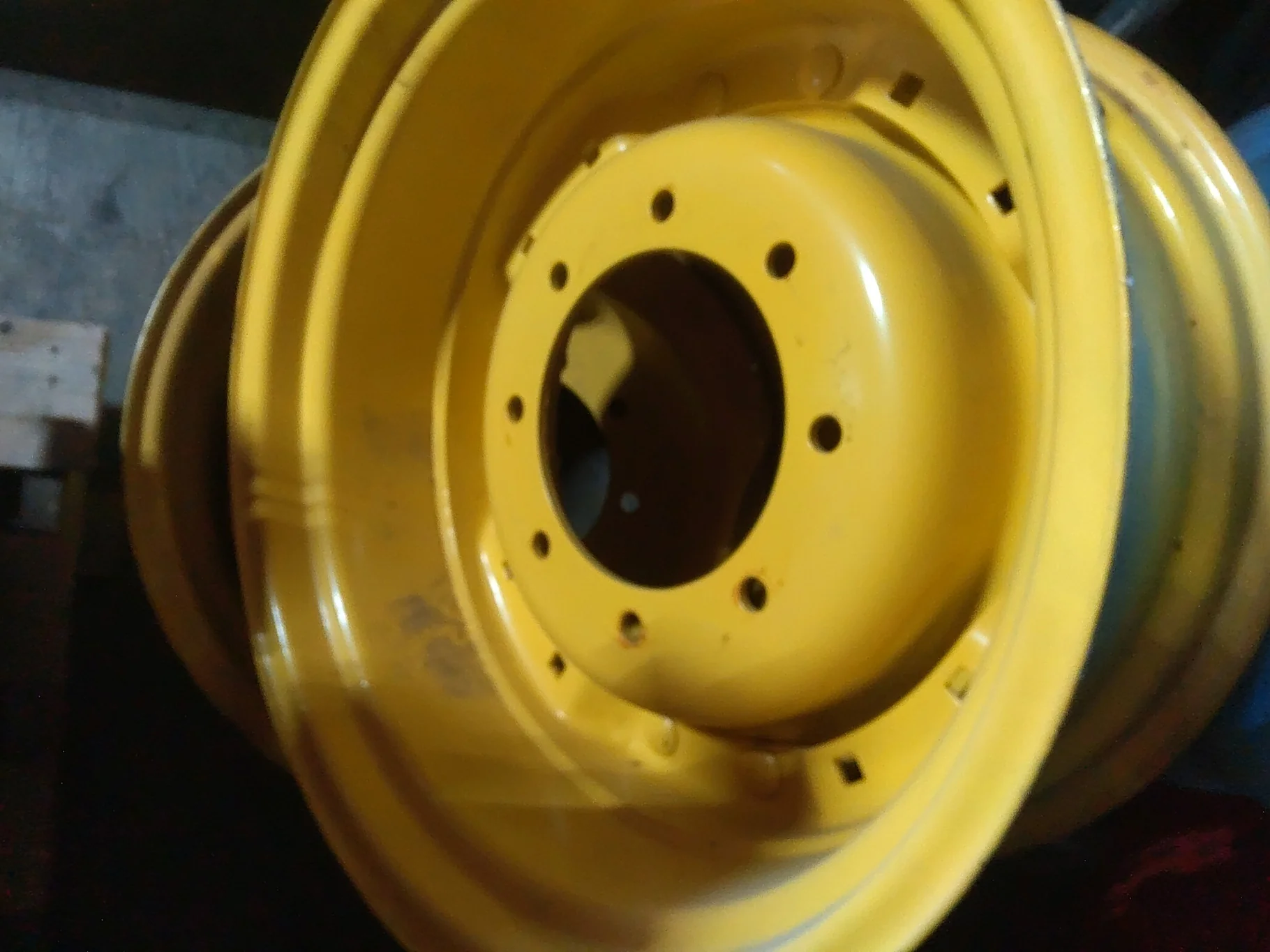 Take-Off 12 x 24 8-10.82-8.78 Waffle 2 Bolt Yellow Wheel w/ Disc image 2