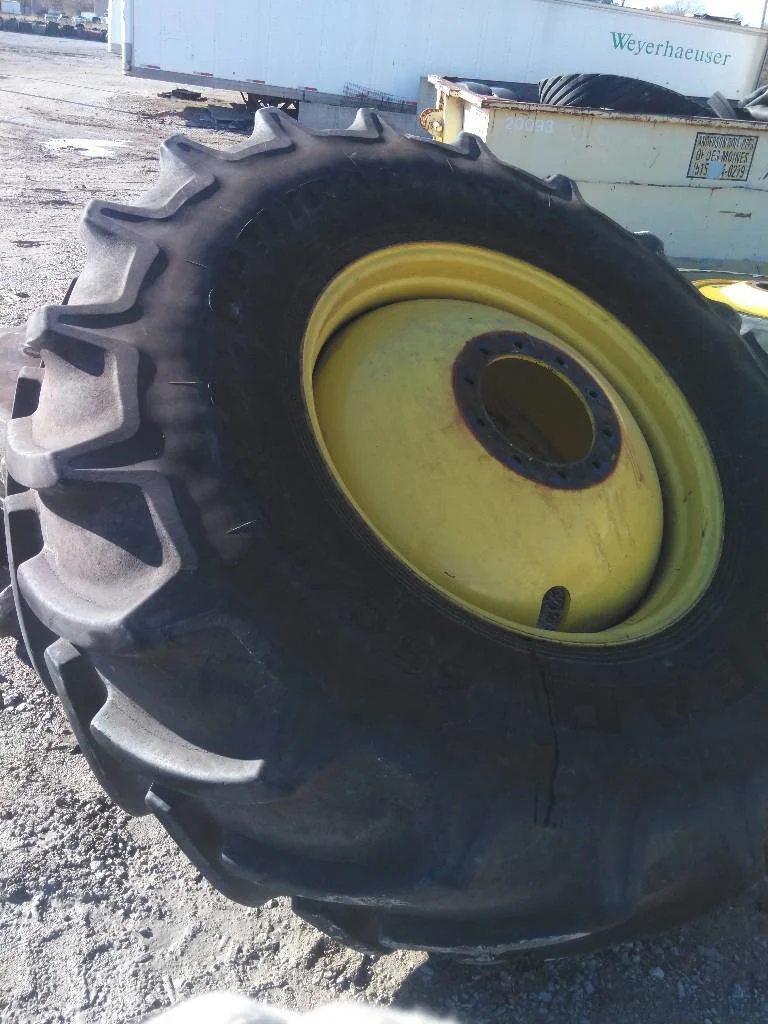 Used 650/85R38 173A8 Goodyear Optitrac DT824 TL R-1W 90-95% On 23 x 38 (10-13.19-11.07) DD Wheel