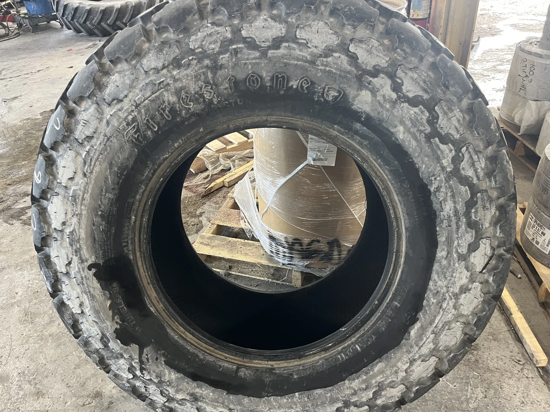 Used 16.9-24/6 Firestone ANS Tractor TL R3 65-70% image 2