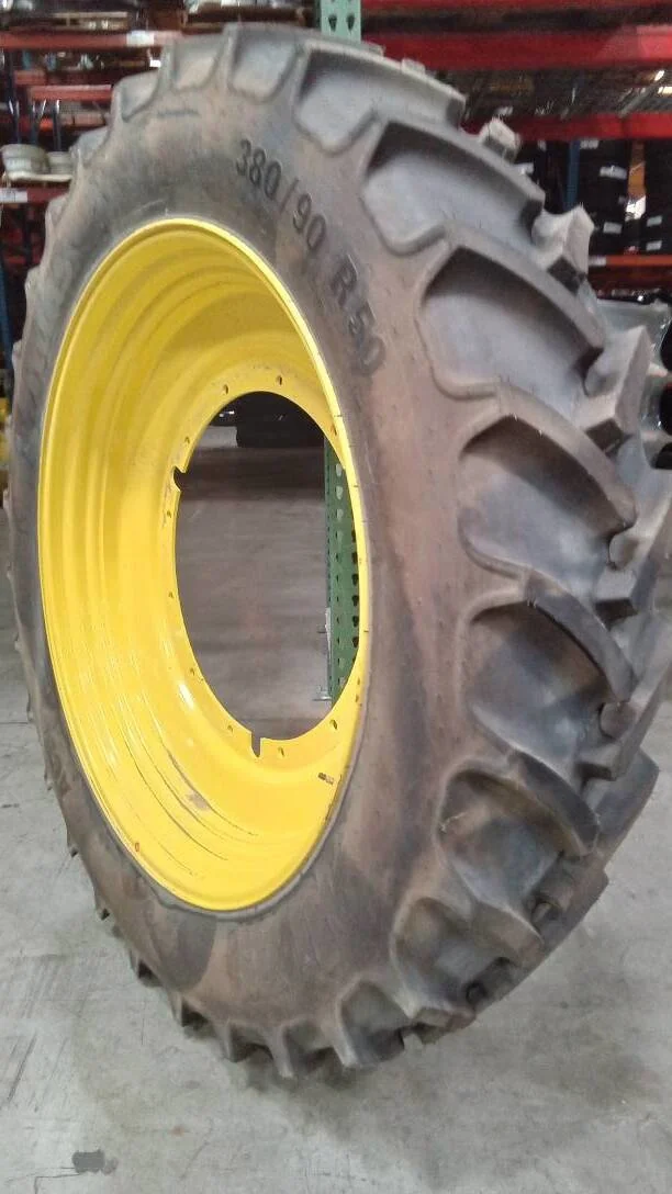Take-Off 380/90R50 151B Mitas AC85 TL R-1W 95-100% On 12 x 50 12-32.047-30.078 R&R Yellow Wheel image 2