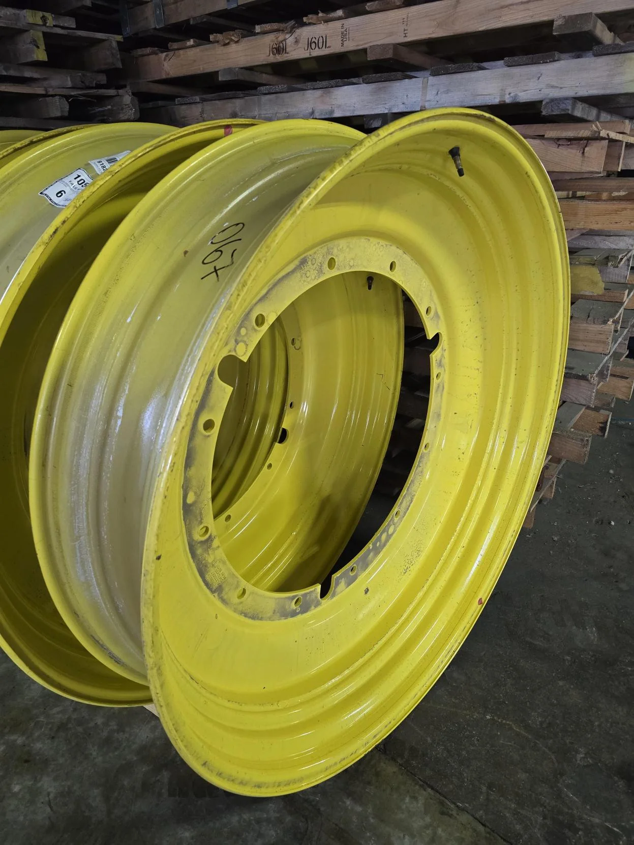 Take-Off 12 x 50 12-32.047-30.078 Rim & Rail Yellow Wheel image 2