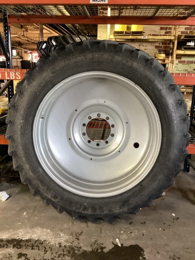 Used 380/90R46 163A8 Alliance Farm Pro Radial 90 TL R-1W 70-75% On 13 x 46 10-13.19-11.07 Dual Wheel