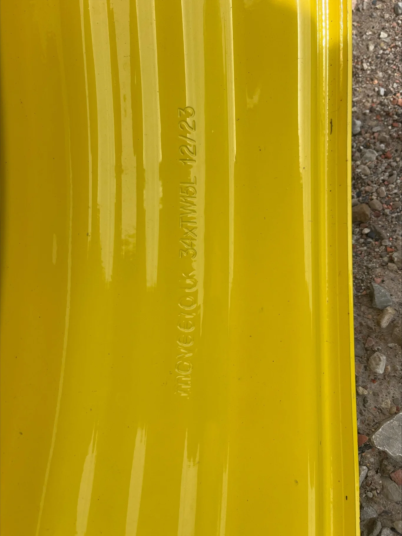 Used 15 x 34 8-27.0-24.754 Rim & Rail Yellow Wheel