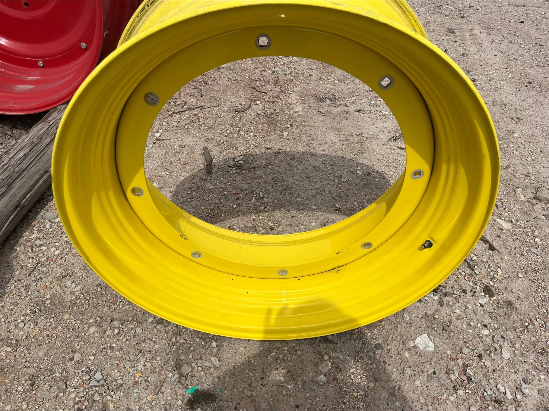 Used 15 x 34 8-27.0-24.754 Rim & Rail Yellow Wheel image 2