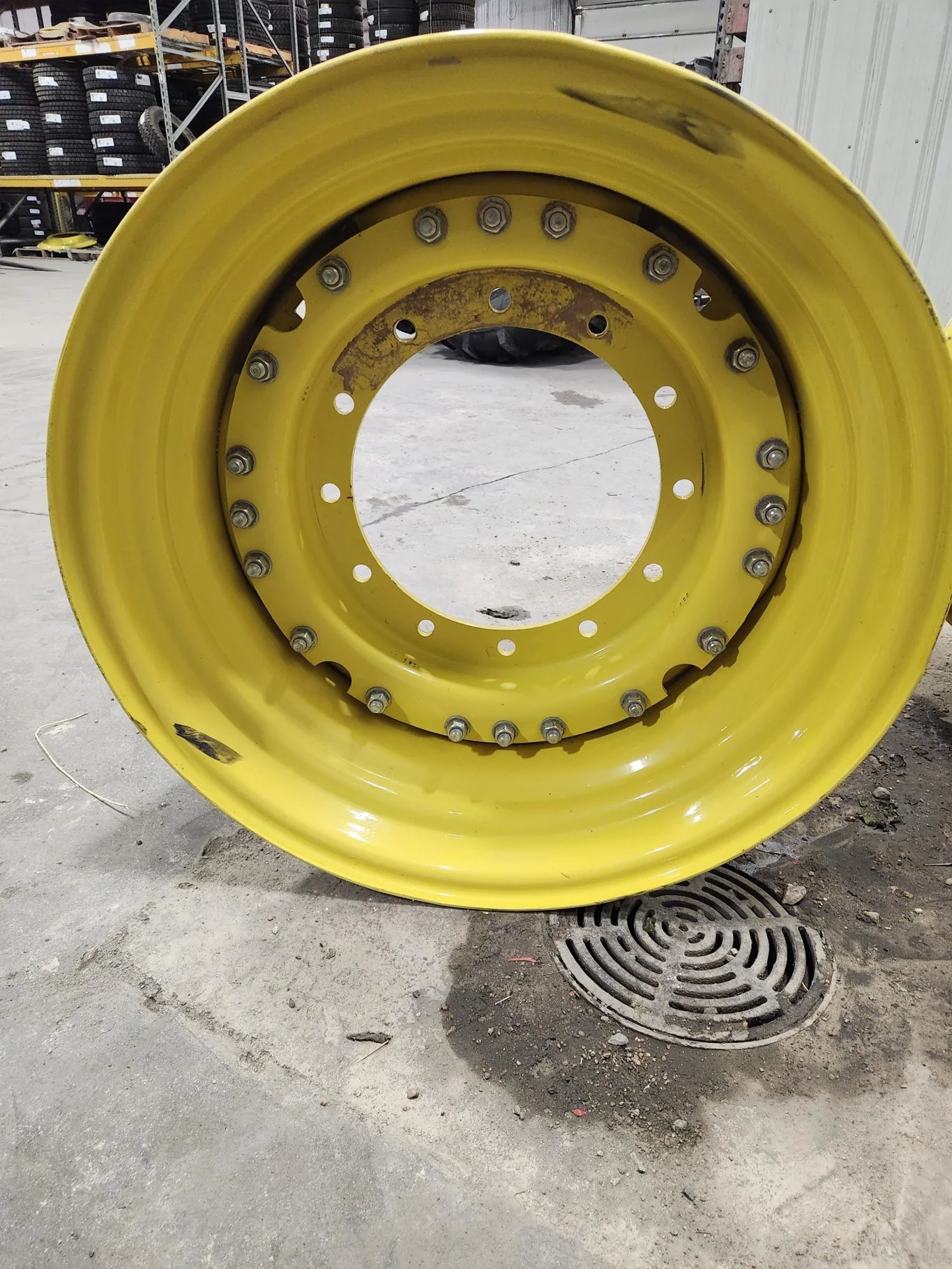 Take-Off 20 x 30 12-16.732-14.620 Waffle 3 Bolt Yellow Wheel w/ Disc image 4