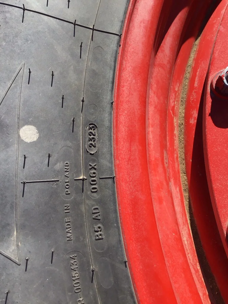 Used 380/95R38 147A8 Michelin AGRIBIB TL R-1 75-80% On 12 X 38 12-16.732-14.620 R&R Wheel/Disc image 4