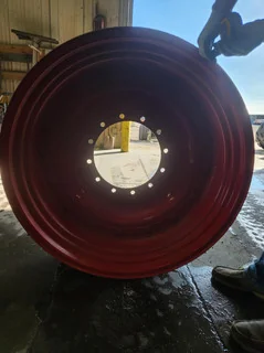 Used 12 X 38 12-16.732-14.620 Rim & Rail Fendt Red Wheel w/Disc image 5