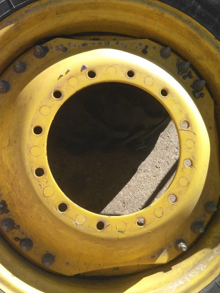 Used 13 x 34 (12-16.732-14.620) Waffle 3 Bolt Yellow Wheel w/ Disc image 2