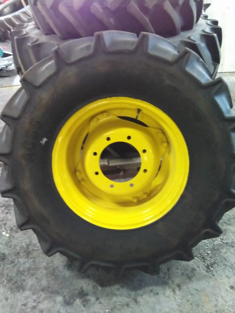 Used 380/85R24 131A8 Mitas AC85 TL R-1W 90-95% On 12 x 24 8-10.82-8.78 4/2 Rail Wheel w/Disc image 2