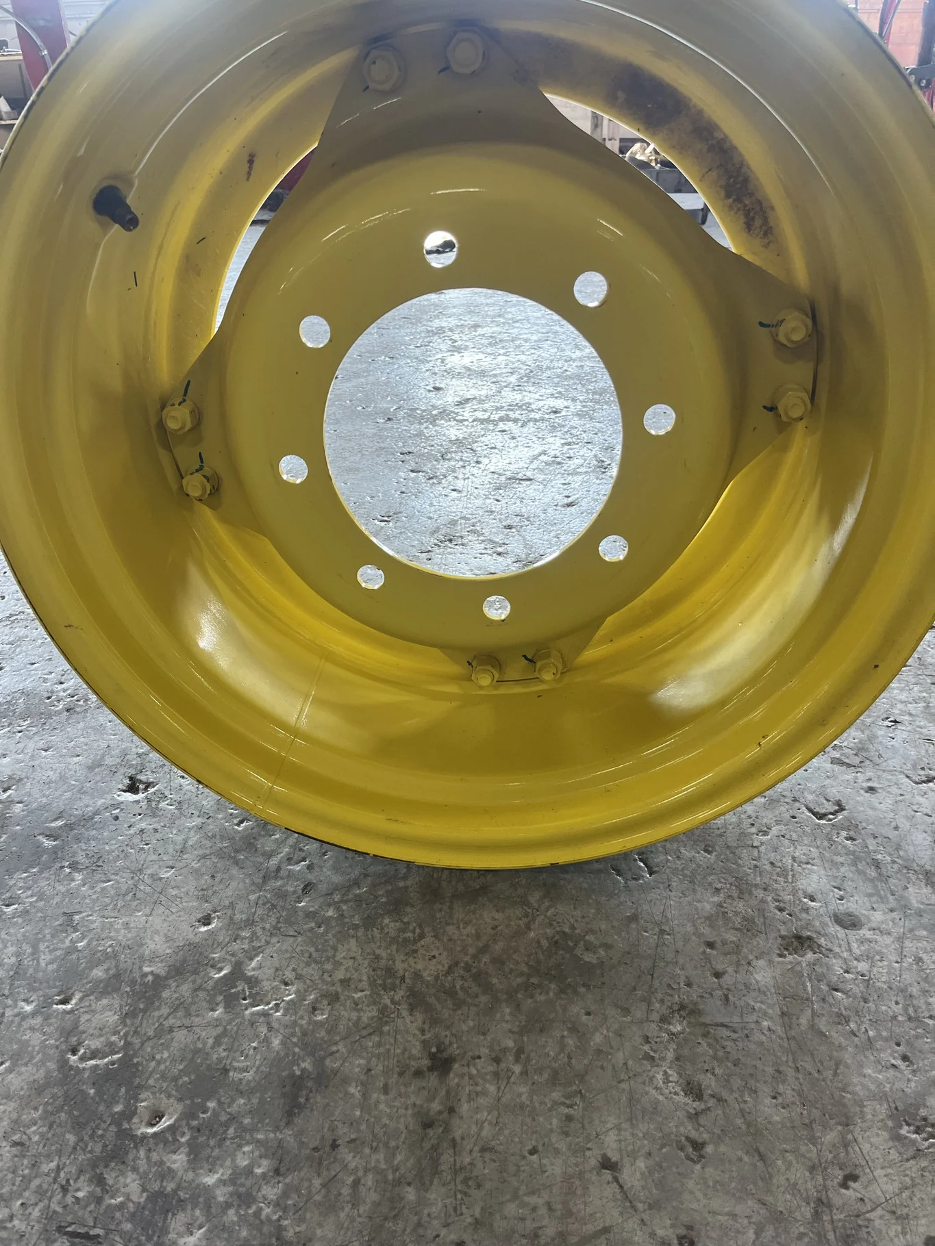 Used 12 x 24 8-10.82-8.78 4/2 Rail Yellow Wheel w /Disc