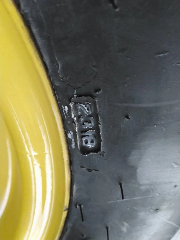 Used 10.00-16 10PLY Firestone Champion Guide Grip TL F-2 90-95% On 8 x 16 (8-8-6) Implement Wheel image 3