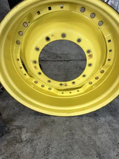 Used 13 x 34 12-16.732-14.640 Waffle 3 Bolt Yellow Wheel w/ Disc image 2