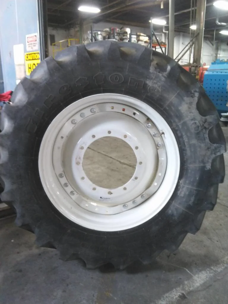 Used 480/70R34 155B Firestone Radial 9000 TL R-1W 90-95% On 15 x 34 (12-16.732-14.640) Waffle 3 Bolt
