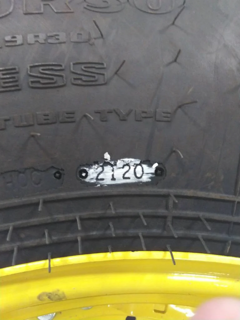 Used 420/90R30 142A8 Goodyear Ultra Torque TL R-1 90-95% 15 x 30 (12-16.732-14.620)  Waffle 3 Bolt
