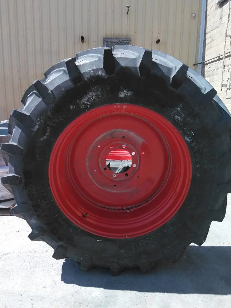 Take-Off 520/70R38 150D Trelleborg TM700 TL R1W 95-100% On 18 x 38 8-10.82-8.78 Dual Fendt Red Wheel