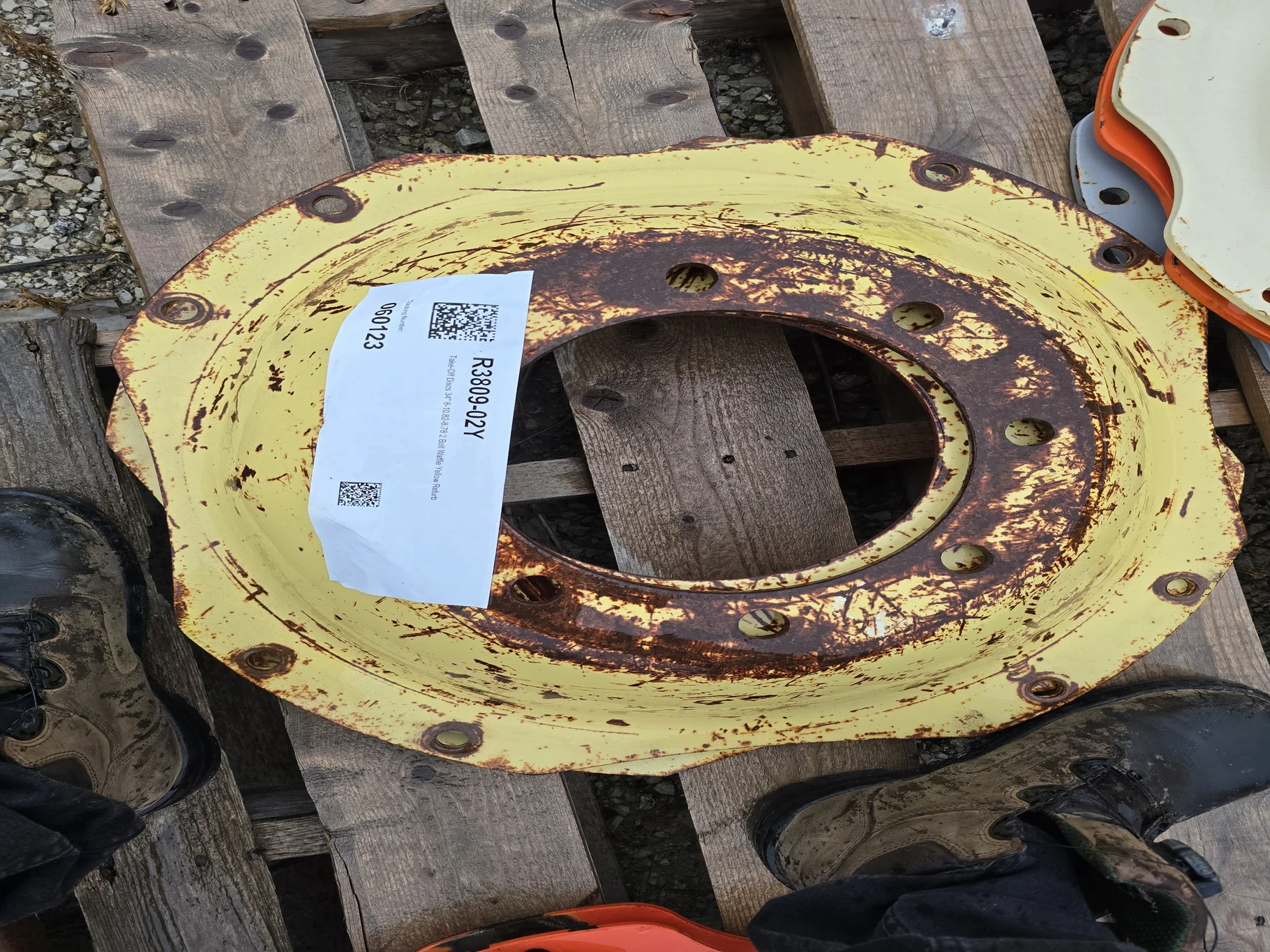Discs 28/30 8-10.82-8.78 2 Bolt Waffle Yellow RECONDITIONED image 2