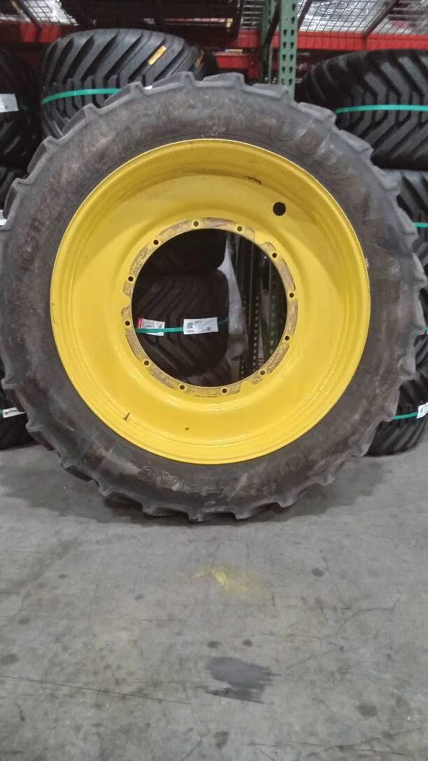 Used 320/105R54 166D Goodyear Optitrac TL R-1W 90-95% On 10 x 54 (12-32.04-30.07-281IN) R&R Wheel