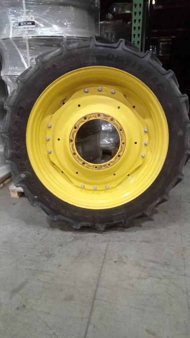 Used IF320/80R42 150D Goodyear Optitrac TL R-1W 85-90% On 10 x 42 (12-16.732-14.640) Waffle 3 Bolt/