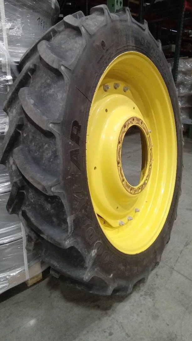 Used IF320/80R42 150D Goodyear Optitrac TL R-1W 85-90% On 10 x 42 (12-16.732-14.640) Waffle 3 Bolt/ image 3
