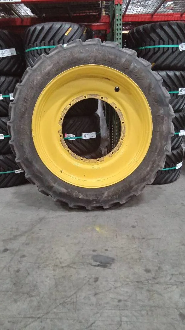 Used 320/105R54 166D Goodyear Optitrac TL R-1W 85-90% On 10 x 54 (12-32.04-30.07-2.81IN) R&R Wheel