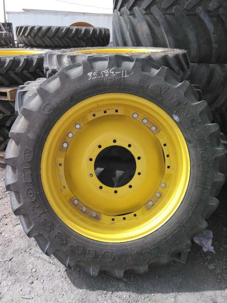 Used 320/85R34 133B Firestone Radial 9000 TL R-1W 85-90% On 10 x 34 (10-13.19-11.07) Waffle 3 Bolt/ image 3