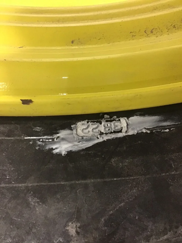 Used 520/85R42 157D Firestone Performer 85 Extra 90-95% On 18 x 42 12-32.047-30.078 R&R Yellow Wheel image 2