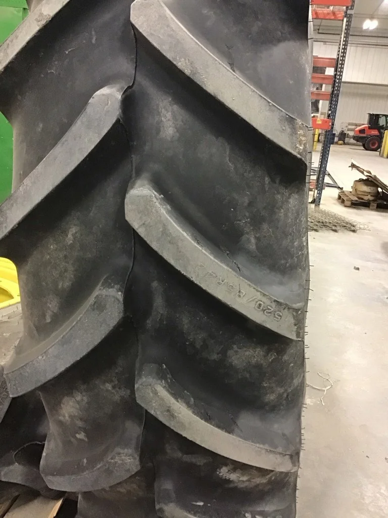 Used 520/85R42 157D Firestone Performer 85 Extra 90-95% On 18 x 42 12-32.047-30.078 R&R Yellow Wheel image 4