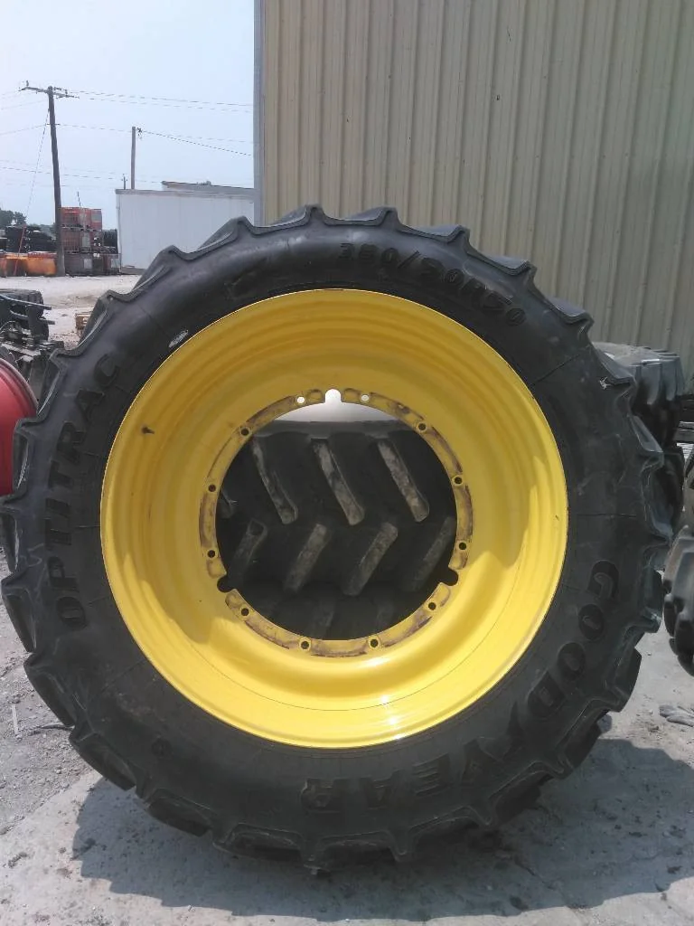 Used 380/90R50 151D Goodyear Optitrac TL R-1W 90-95% On 12 x 50 (12-32.047-30.078) Rim & Rail