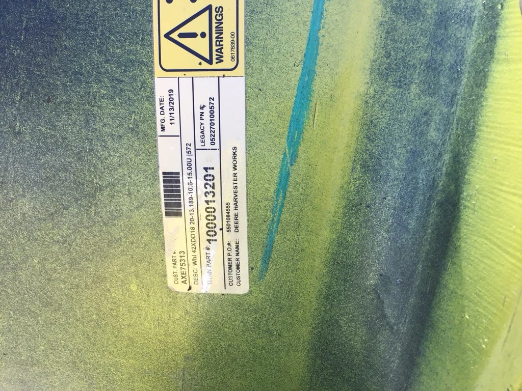 Used 18 x 42 (20-13.189-10.5-15.00) John Deere Yellow Outside Dolly Dual
