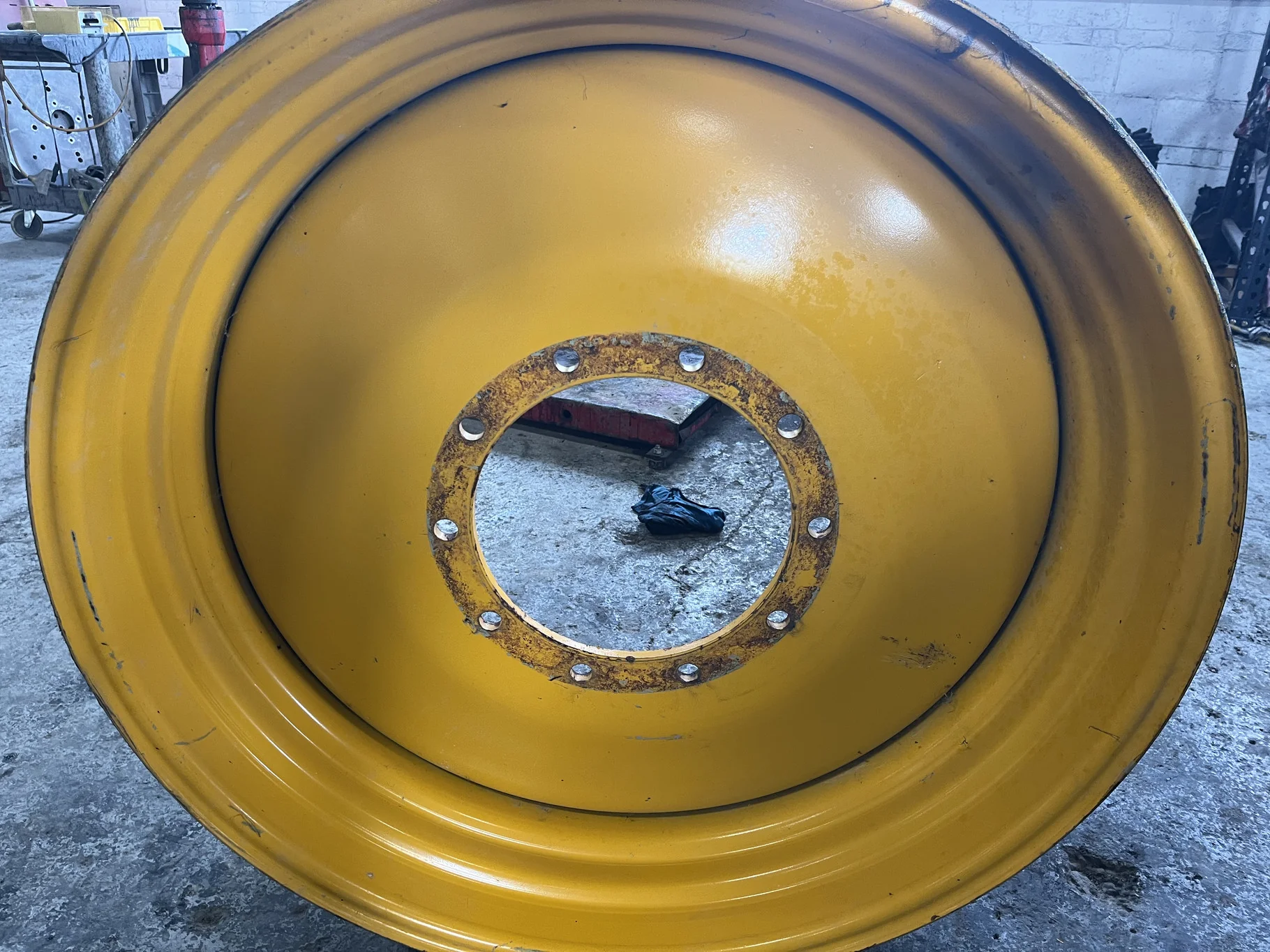 Used 18 X 38 10-14.567-12.44 5.0BS Hagie Orange Sprayer Wheel