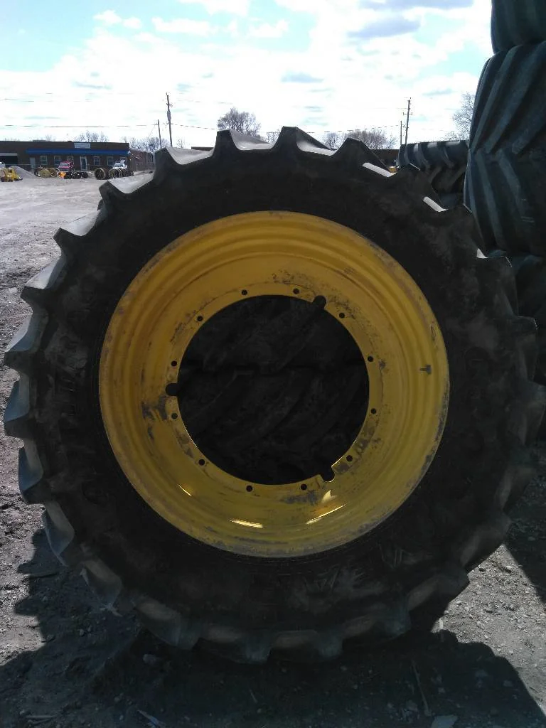 Used 480/80R46 158D Goodyear Optitrac TL R-1W 90-95% On 16 x 46 (12-32.047-30.078) Rim & Rail
