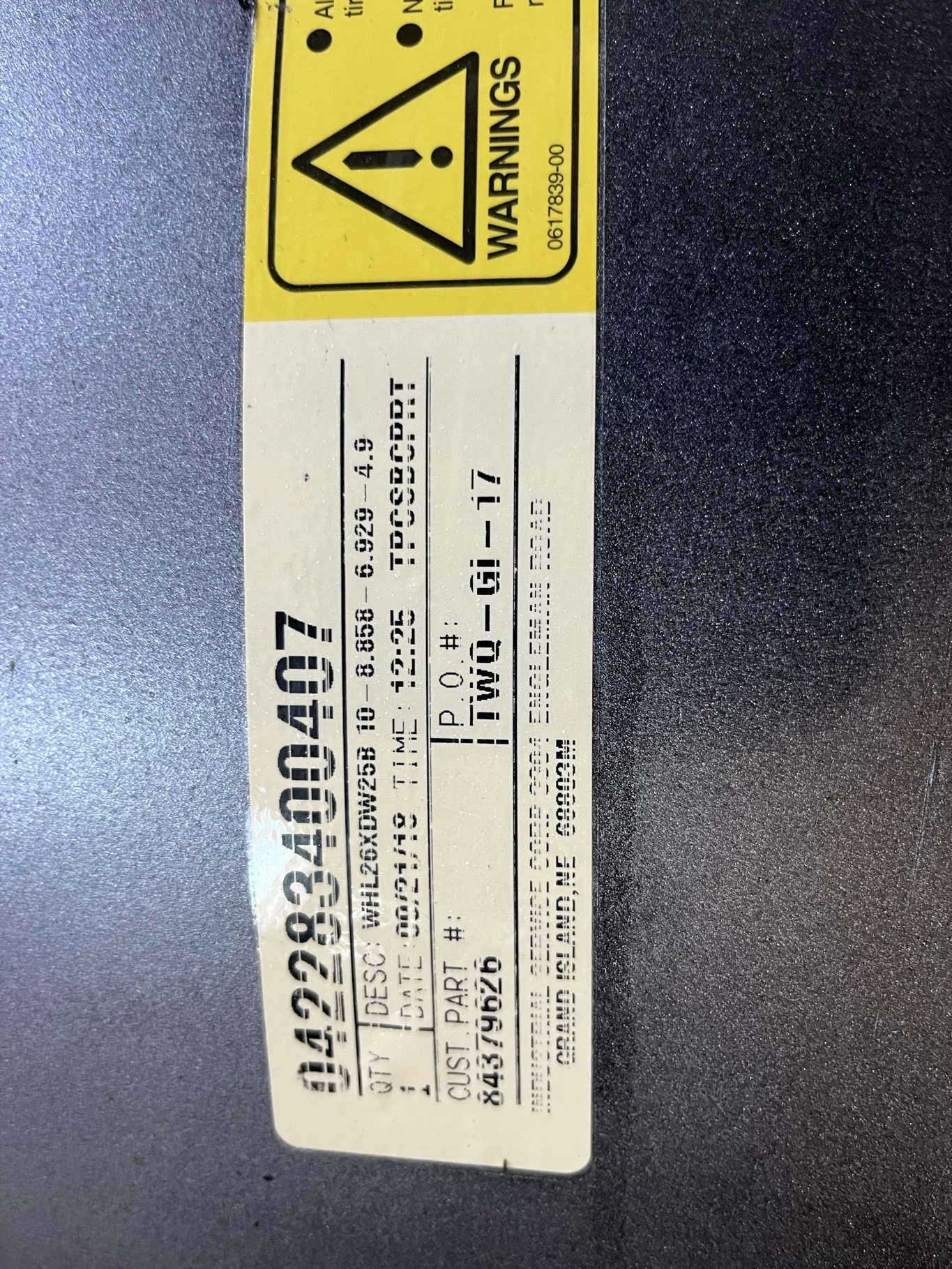 Used 25 x 26 10-8.858-6.929-4.9 Dual Silver Wheel