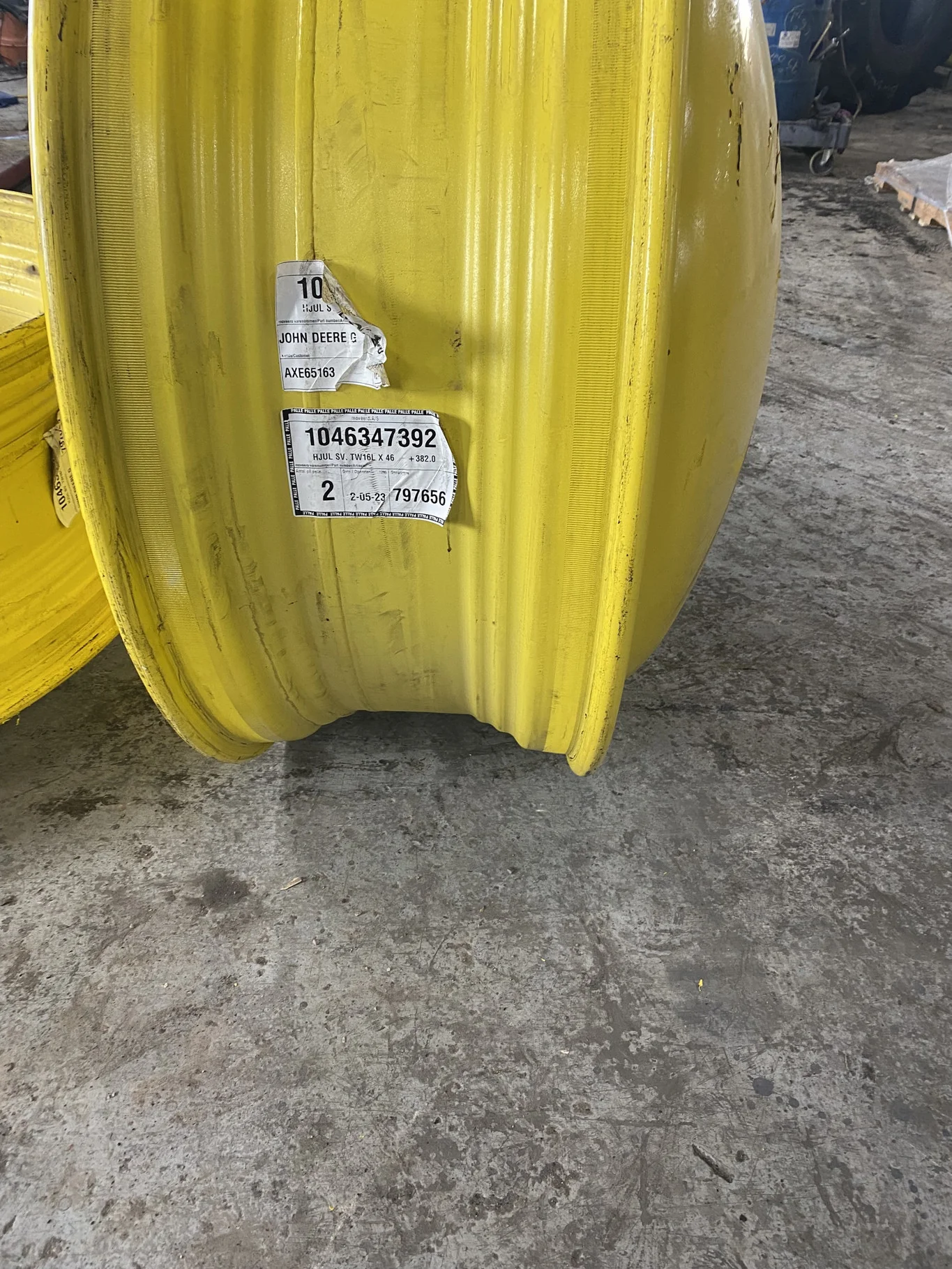 Take-Off 16 x 46 10-13.19-11.07 SET OF 4 JD Chopper Dolly Dual Yellow Wheel