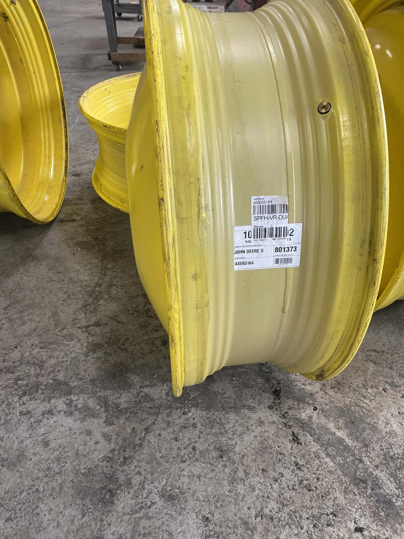 Take-Off 16 x 46 10-13.19-11.07 SET OF 4 JD Chopper Dolly Dual Yellow Wheel image 4